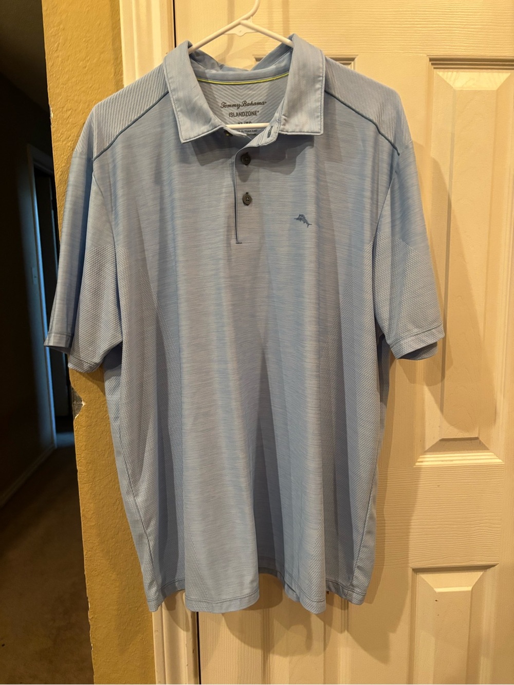 Tommy Bahama Pale Blue Men's island Zone Performance Polo